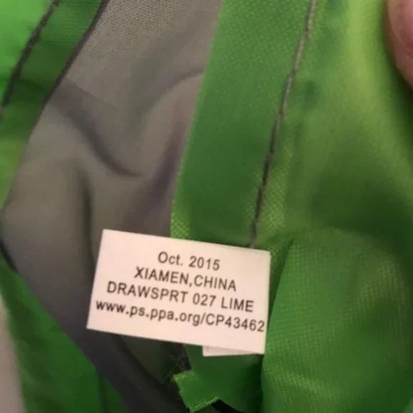 Nylon Drawstring Bag BSA Lime Green Black NEW - Picture 11 of 14